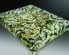 100% polyester print animal raschel blanket