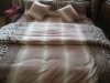 100% polyester print coral fleece Bedding Set:duvet cover,blanket,pillow cover