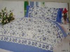 100% polyester printed bedding set / bed cover / fabric peach skin