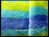 100% polyester printed blue and yellow pv plush fabric