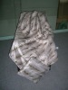 100% polyester printed faux fur throw