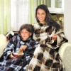 100%polyester printed fleece TV blanket with checked