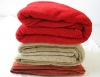 100%polyester printed fleece blanket with solid color