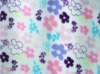 100% polyester printed floral polar fleece fabric