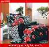 100% polyester queen size emulation silk bedding sets--4pc