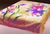 100% polyester raschel blanket flower design