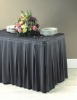 100% polyester rectangle table skirting,table skirts,table linen