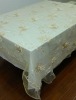 100%polyester rectangular cord ribbon embroidery sparkle organza table cloth for hotel