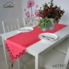 100% polyester red leaf design print disposable table runner