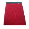 100% polyester red single velour jacquard carpet