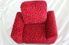 100% polyester red sofa fabric