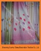 100% polyester rose printed curtain