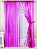 100% polyester satin purple bright window curtain