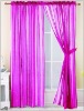 100% polyester satin voile window curtain