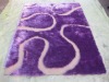 100% polyester shaggy carpets/rugs factory with cotton backing latex