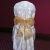 100%polyester sparkle organza chair sash for wedding/party