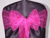 100%polyester sparkle organza chair sash for wedding/party