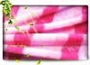 100%polyester striped pink and red plush fabric