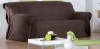 100% polyester suede sofa cover 3 places with knots