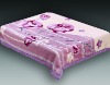 100% polyester super soft printed raschel mink blanket with interwave