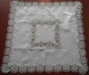 100 % polyester table cloth with guipure