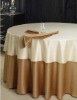 100%polyester tablecloth and overlay,Hotel table cover