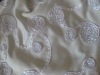 100% polyester tulle taffita fabric and ribbon flower embroidery  fabric