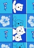 100% polyester white cat printed fabric for shower curtain,bedding sets