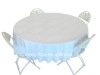 100% polyester white round hotel table cloth