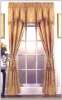 100% polyester  window curtain with valance