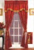 100% polyester  window curtain with valance