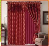 100% polyester yard deyd jacquard window curtain valance and with taffeta liner +two tassels