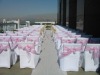 100% polyetser banquet chair cover and chair cover with sash for wedding