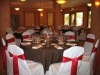 100% polyetser banquet chair cover and chair cover with sash for wedding