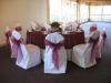 100% polyetser banquet chair cover and chair cover with sash for wedding