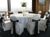 100% polyetser banquet chair cover and chair cover with sash for wedding