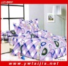 100 polyetser classic square print sheet sets/4 pcs comforter cover set