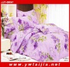 100 polyetser purple flower design bedding set/bedding set for marriage