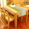 100% pure cotton yellow white stripe crochet dining table runner