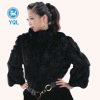 100% rabbit hair elegent fur coat with belt