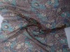 100% silk crinkle georgette with silver