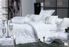 100%silk damask jacquard bedsheet set/flat sheet set/duvet cover set/embroidery bedding