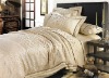 100%silk damask jacquard bedsheet set/wedding bedding/duvet cover set/embroidery bedding