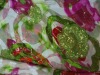 100%silk embroiderd burn-out chiffon fabric