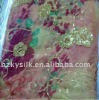 100%silk embroiderd burn-out chiffon fabric