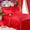 100% silk jacquard bedding set 4 pieces Full Queen King Cal king