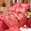 100% silk jacquard yarn dyed bedding set 6 pieces Full Queen King Cal king