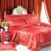 100% silk jacquard yarn dyed bedding set 6 pieces Full Queen King Cal king