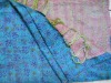 100%silk vintage handmade reversible kantha shawl/scarves/stoles
