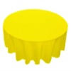 100% spun polyester mjs yellow round tablecloth